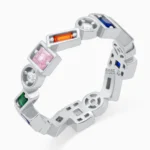 Inel-argint-pietre-cubic-zirconia-Square-Spectrum-vedere-frontala