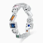 Inel-argint-pietre-cubic-zirconia-Square-Spectrum-vedere-frontala