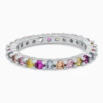 Inel-argint-pietre-cubic-zirconia-colorate-Rainbow-Glow-vedere-frontala