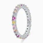 Inel-argint-pietre-cubic-zirconia-colorate-Rainbow-Glow-vedere-frontala