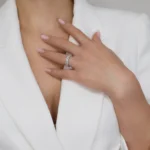 Inel-argint-pietre-cubic-zirconia-fatetate-Endless-Sparkle-vedere frontala