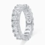 Inel-argint-pietre-cubic-zirconia-fatetate-Endless-Sparkle-vedere frontala