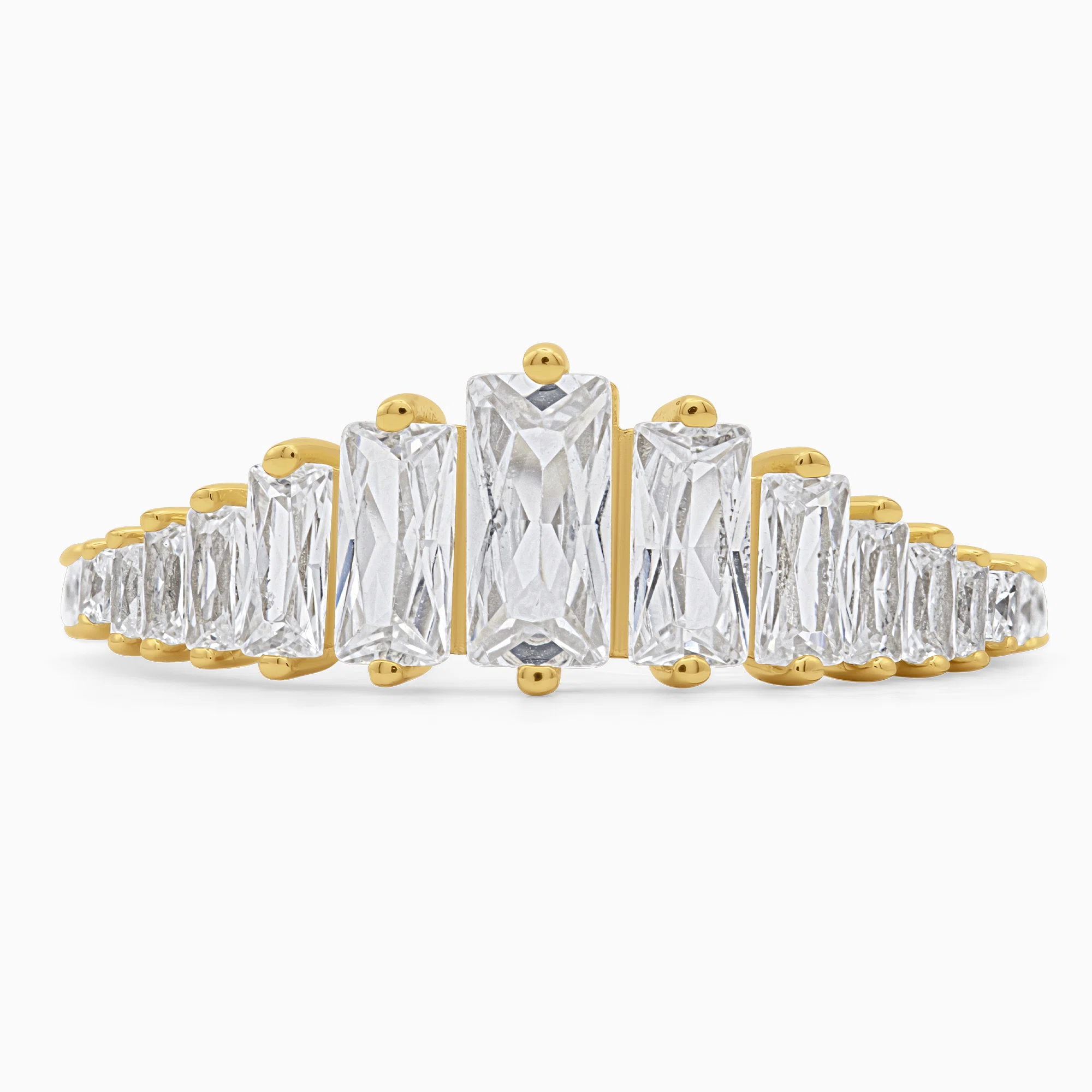 Inel argint placat aur pietre cubic zirconia aurora gold detaliu pietre Inel argint placat aur pietre cubic zirconia aurora gold detaliu pietre