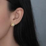 cercei argint placati aur cubic zirconia teardrop