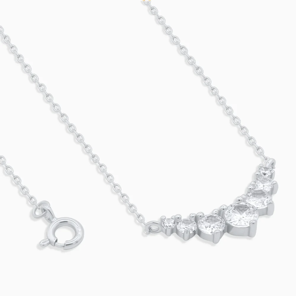 colier argint cubic zirconia grace detaliu inchidere