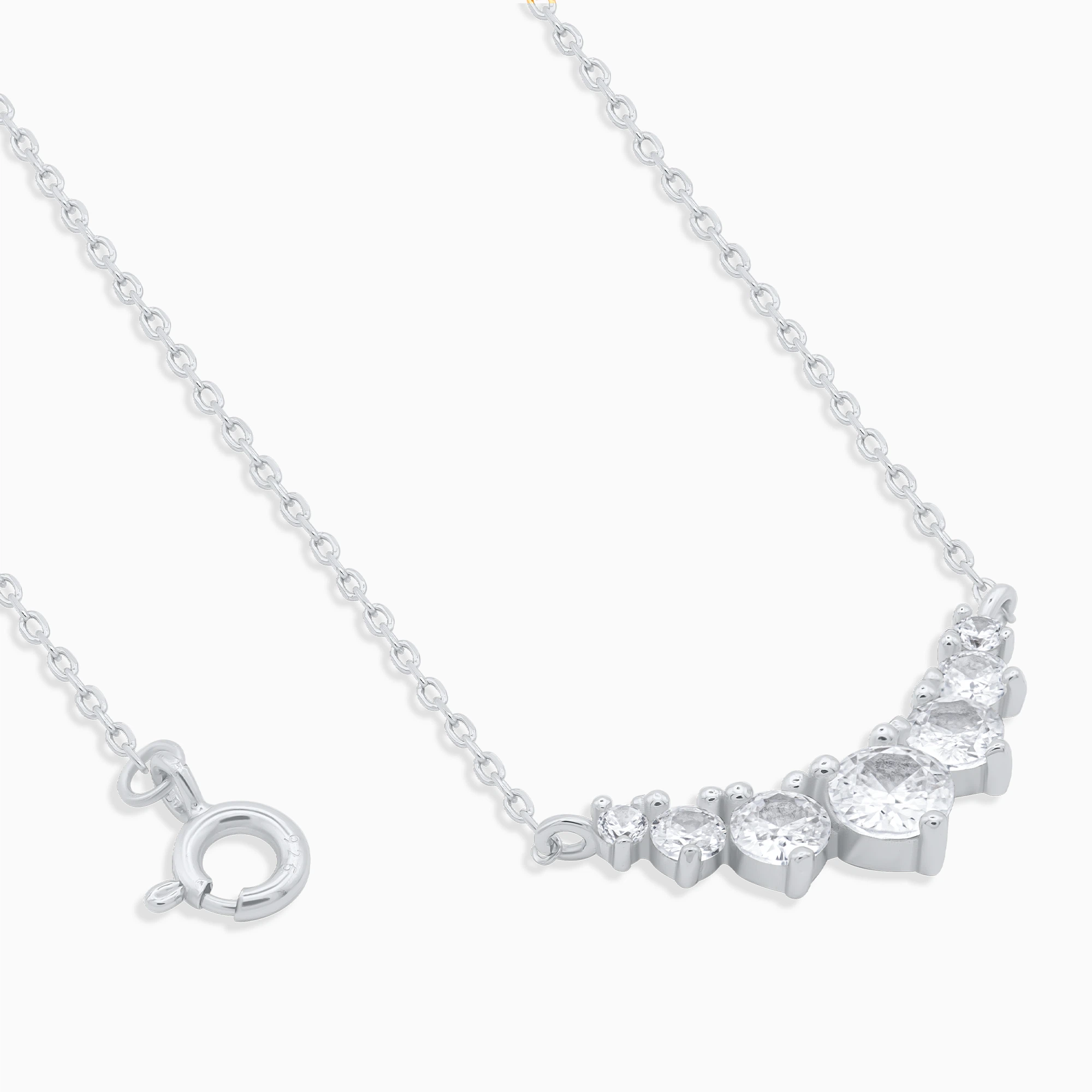 colier argint cubic zirconia grace detaliu inchidere colier argint cubic zirconia grace detaliu inchidere