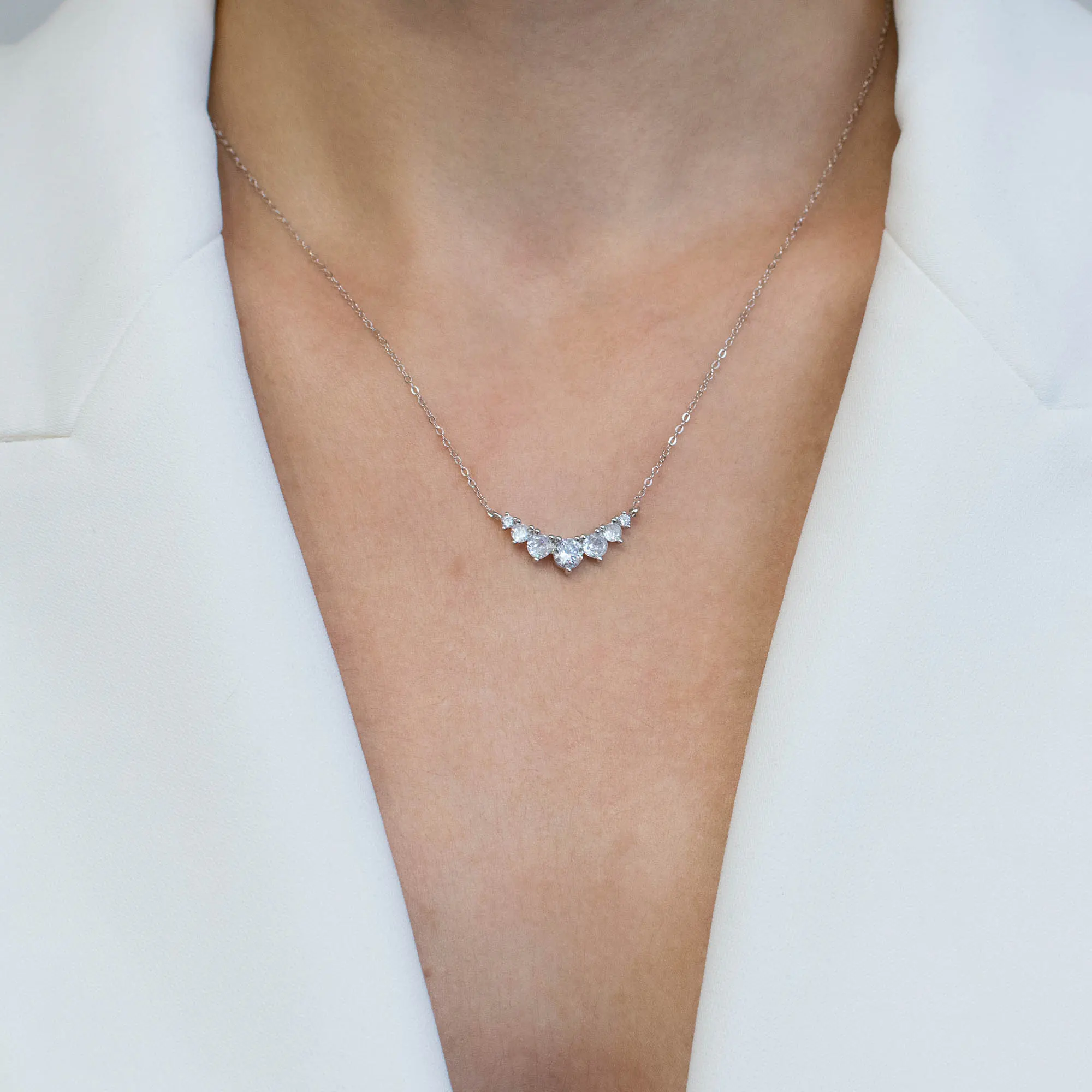 colier argint cubic zirconia grace purtat la gat colier argint cubic zirconia grace purtat la gat
