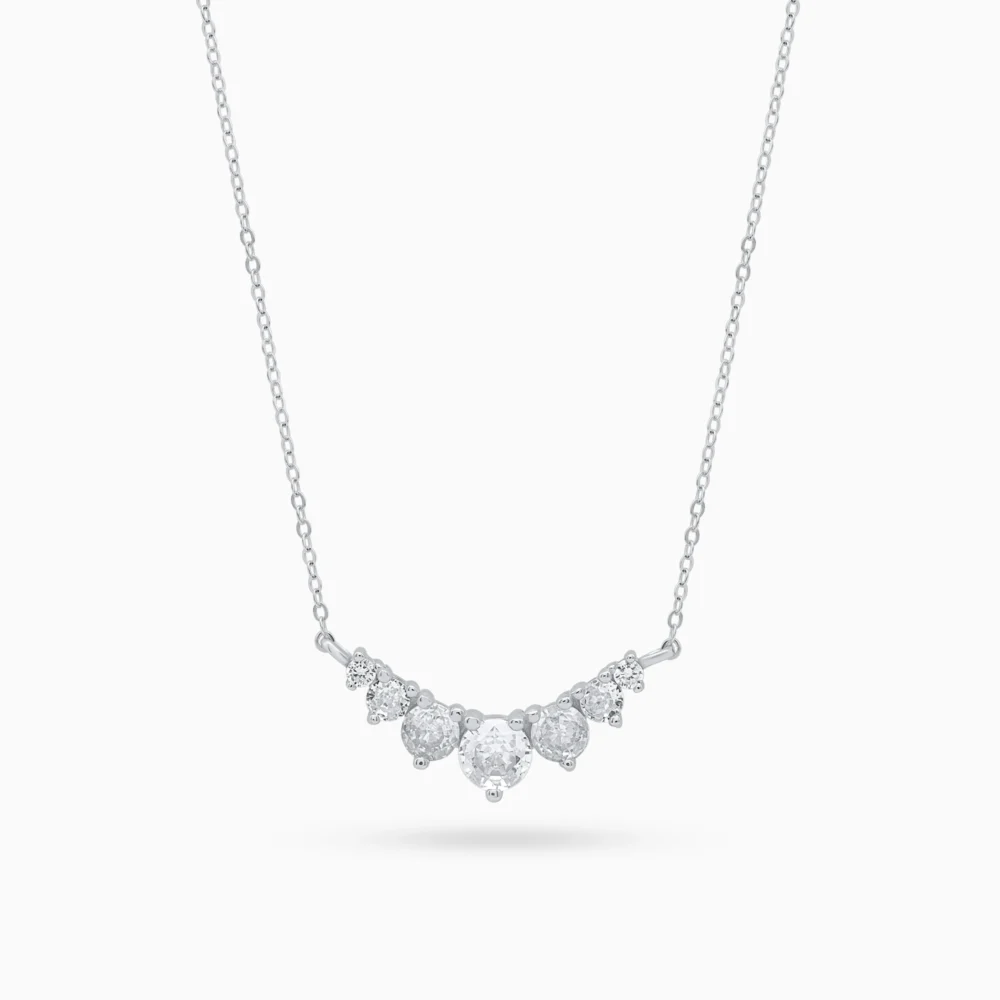 colier argint cubic zirconia grace vedere frontala