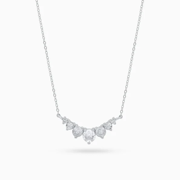 colier argint cubic zirconia grace vedere frontala