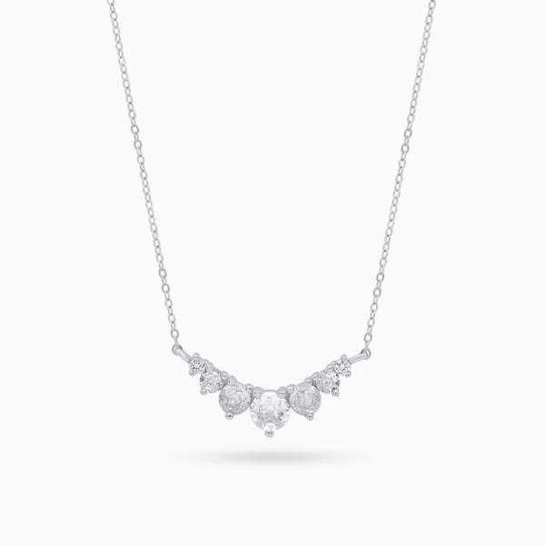 colier argint cubic zirconia grace vedere frontala