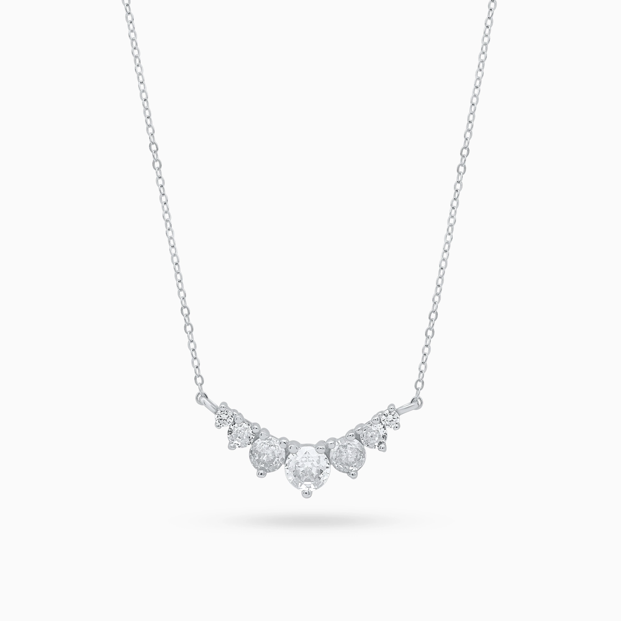 colier argint cubic zirconia grace vedere frontala colier argint cubic zirconia grace vedere frontala