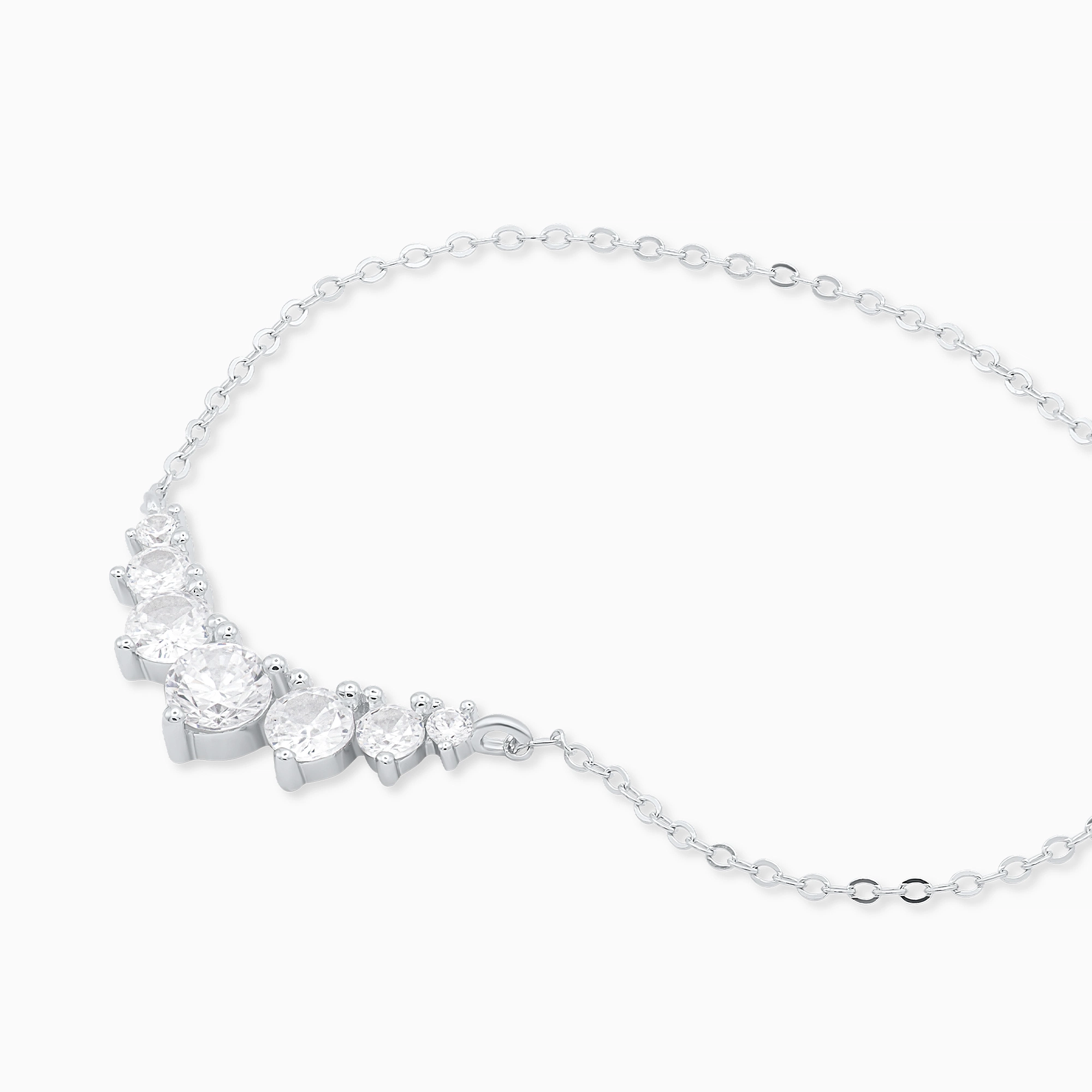 colier argint cubic zirconia grace vedere laterala colier argint cubic zirconia grace vedere laterala