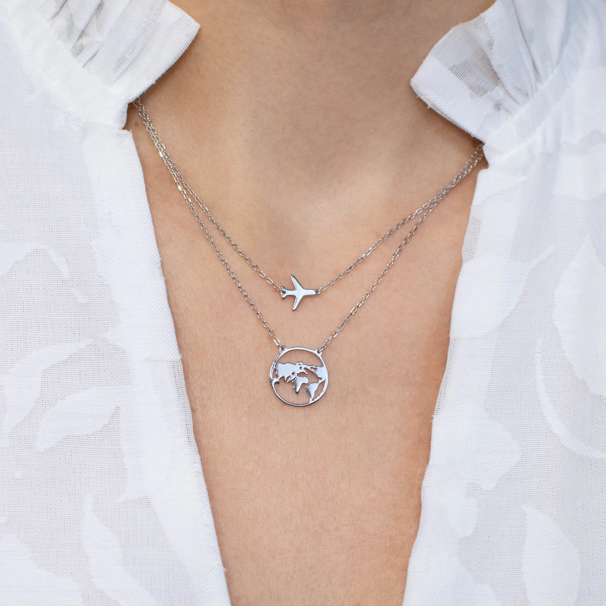 colier argint pandantiv avion harta cubic zirconia travel spirit purtat model colier argint pandantiv avion harta cubic zirconia travel spirit purtat model