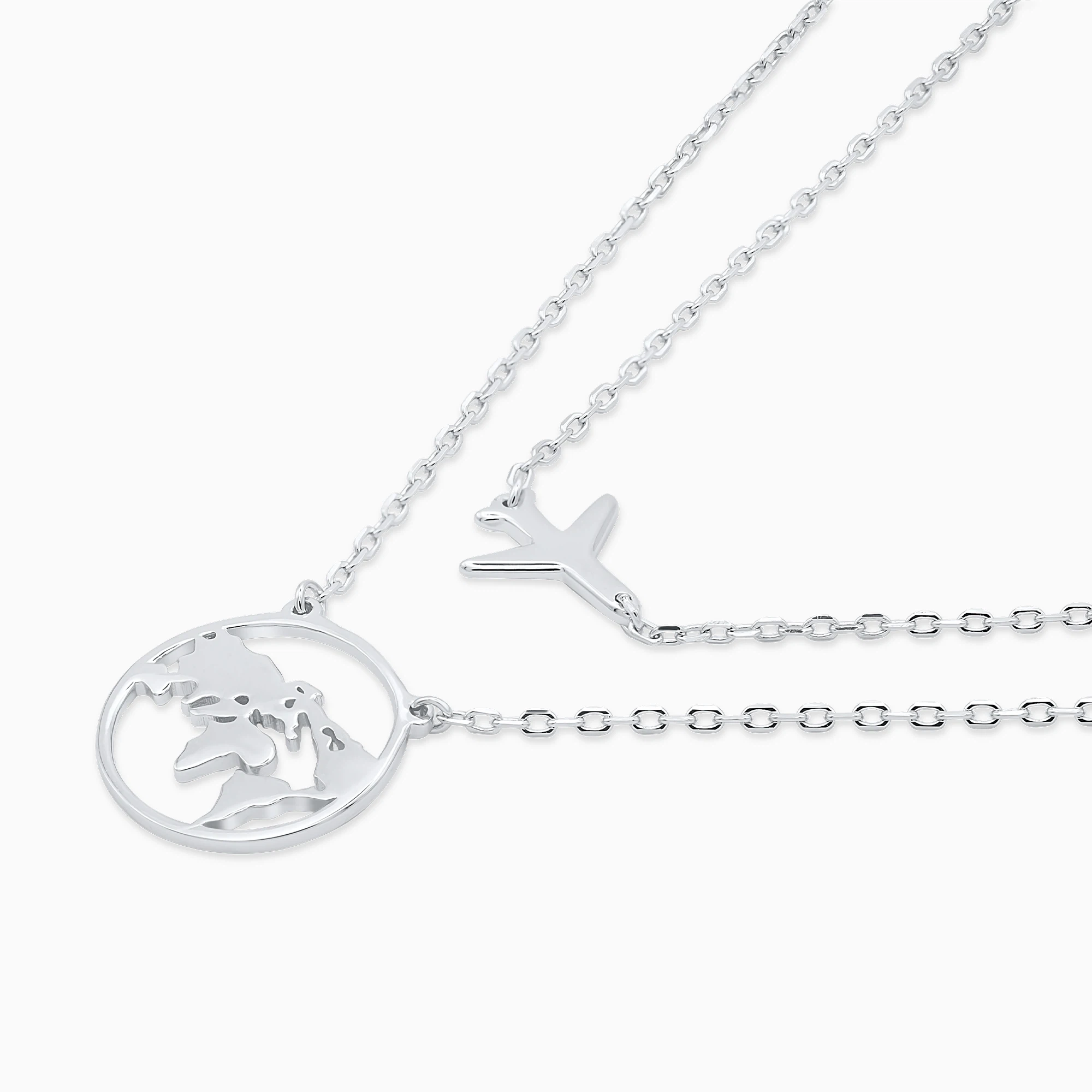 colier argint pandantiv avion harta cubic zirconia travel spirit vedere laterala colier argint pandantiv avion harta cubic zirconia travel spirit vedere laterala