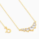 colier argint placat aur cubic zirconia grace vedere frontala