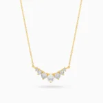 colier argint placat aur cubic zirconia grace vedere frontala