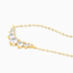 colier argint placat aur cubic zirconia grace vedere frontala