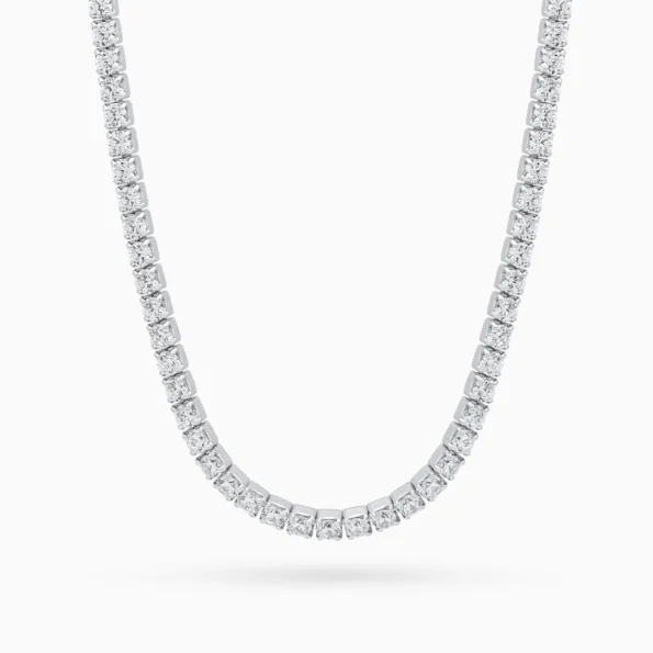 colier tennis argint placat aur cubic zirconia desire vedere frontala