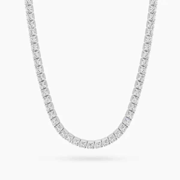 colier tennis argint placat aur cubic zirconia desire vedere frontala