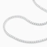 colier tennis argint placat aur cubic zirconia desire vedere frontala