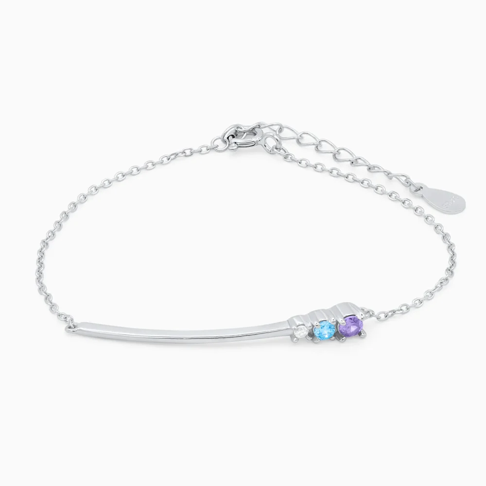 Brățară din argint elegantă cu pietre multicolore – Sofia Spark