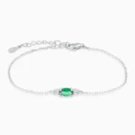 Bratara argint piatra zirconia verde green whisper