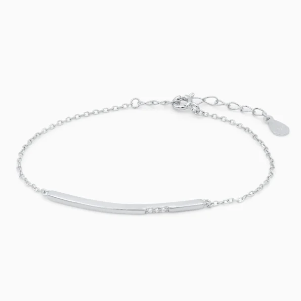 Bratara minimalista argint zirconia pure line