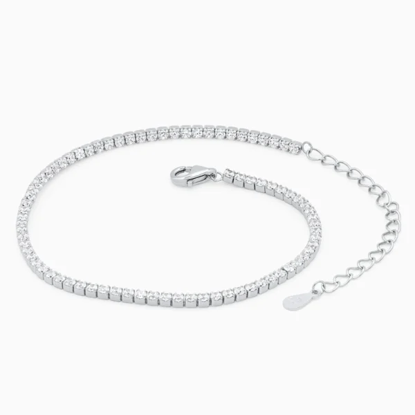 Bratara tennis argint pietre zirconia elegant line 2 mm