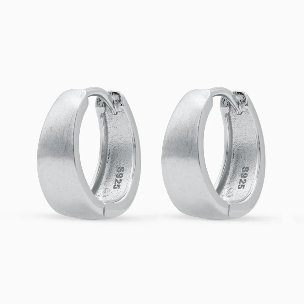 Cercei din argint cu design minimalist – Minimal Hoops