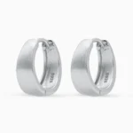 Cercei argint design minimalist minimal hoops