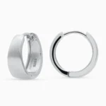 Cercei argint design minimalist minimal hoops