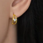 Cercei argint placat aur heart spark