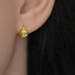 Cercei buburuza argint placat aur pietre zirconia colorate Lucky Ladybug