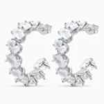 Cercei half hoop argint zirconia Crystal Arc