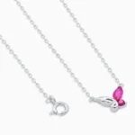 Set brățară și colier din argint cu pietre roz – Blossom Touch