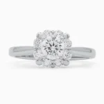 Inel-argint-floare-cubic-zirconia- Pure-Elegance-vedere-frontala