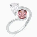 Inel-argint-pietre-cubic-zirconia-Double-Spark-vedere-frontala