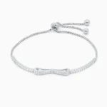 bratara argint fundita cubic zirconia elegant bow