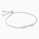 bratara argint fundita cubic zirconia elegant bow