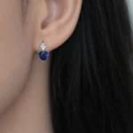 cercei argint piatra albastra deep blue love