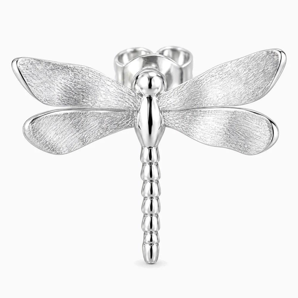 Cercei din argint cu libelulă – Dragonfly Waltz, prim-plan